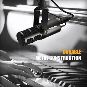 AONO PD400X USB/XLR Dynamic Microphone – RGB Podcast & Streaming Mic image 2