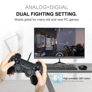 Wired USB PC Game Controller with Dual Vibration image 3