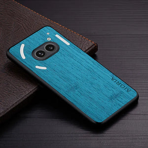 Nothing Phone 2a Bamboo Wood Pattern Leather Case – Luxury Shockproof Protective Cover image 2