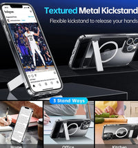 Clear Magnetic Kickstand Case for iPhone 15 Pro & iPhone 15 Pro Max