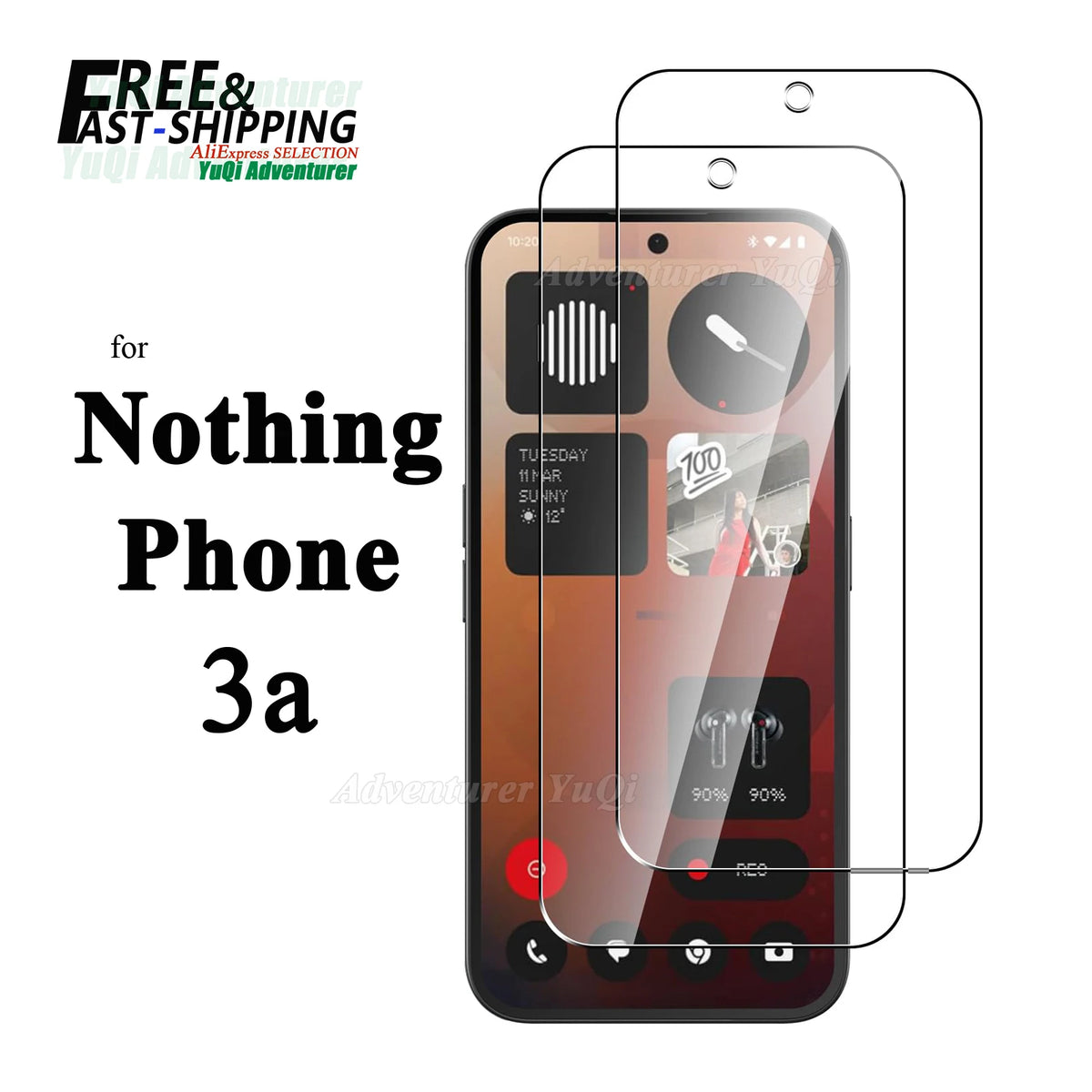 Nothing Phone 3a Tempered Glass Screen Protector HD Clear 9H Anti-Scratch Case Friendly