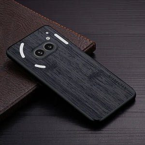 Nothing Phone 2a Bamboo Wood Pattern Leather Case – Luxury Shockproof Protective Cover image 1