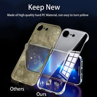Frameless Slim Clear Hard Back Case for iPhone 16e