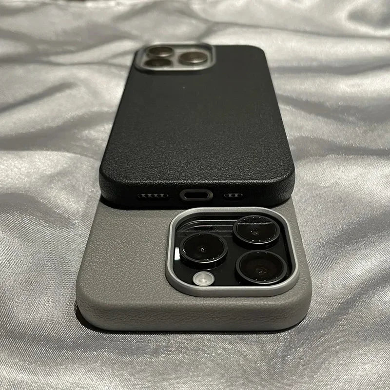 Luxury Matte Leather Case for iPhone 17