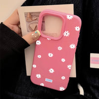 Cute Daisy Flower Silicone Case for iPhone 17