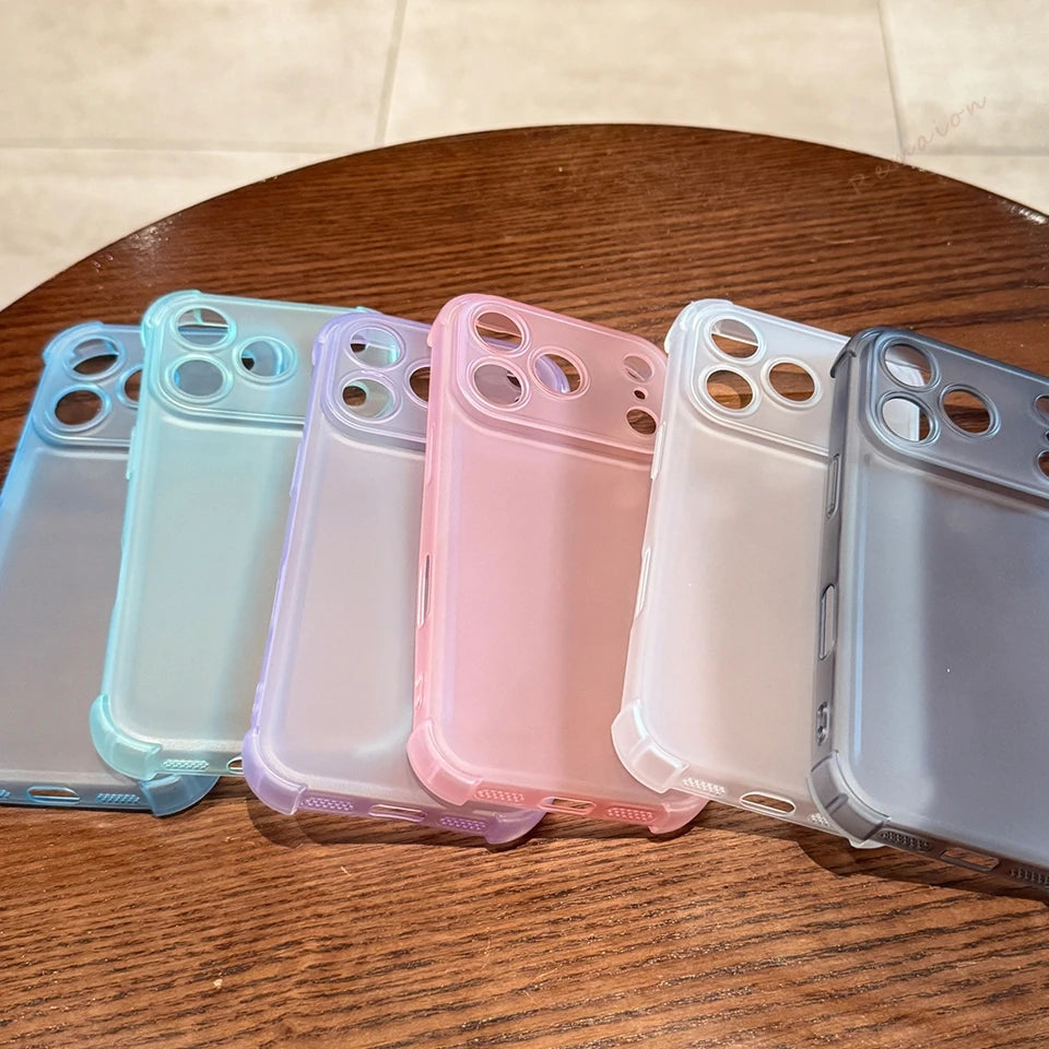 Cute Matte Clear Shockproof Case for iPhone 17 & 17 Pro Max