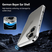 Crystal Clear Lens Protection Case for iPhone 16 Plus