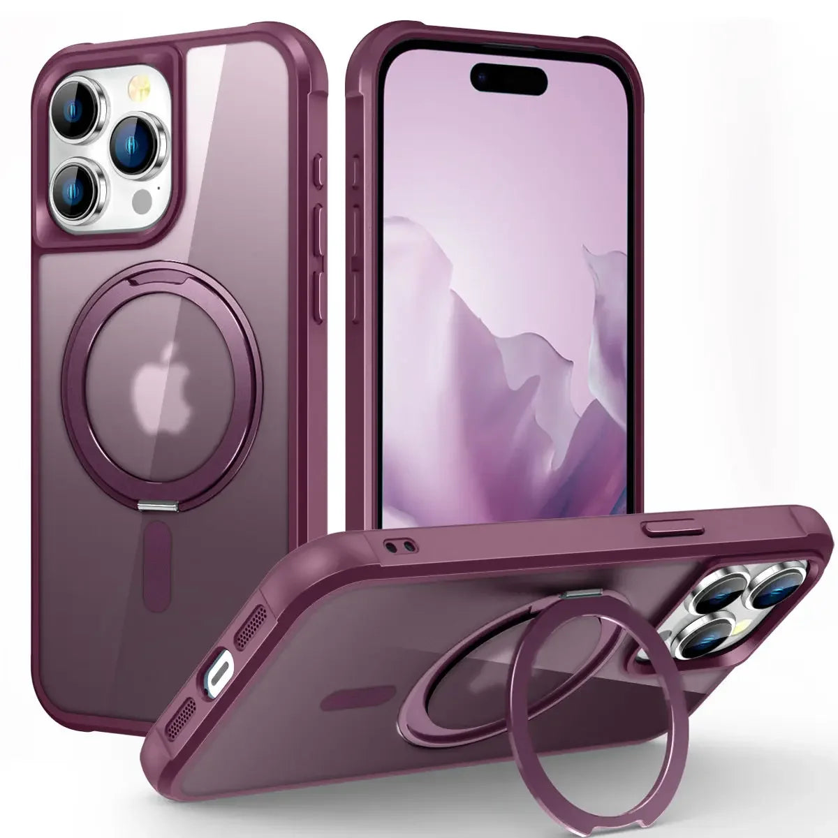 360° Rotatable Magnetic Ring Case for iPhone 16 Pro & iPhone 16 Pro Max