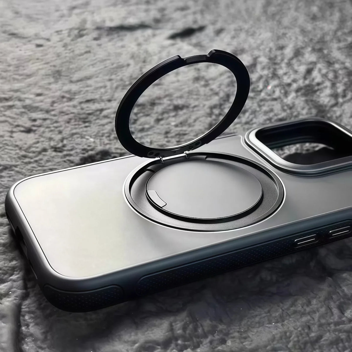Magnetic 360° Rotating Stand Crystal Clear Case for iPhone 17