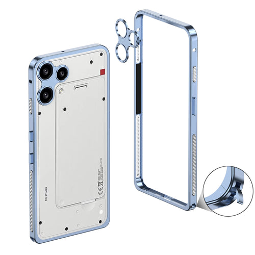 Nothing Phone (3) Ultra-Slim Metal Frame Case with Camera Lens Protector & Seahorse Buckle