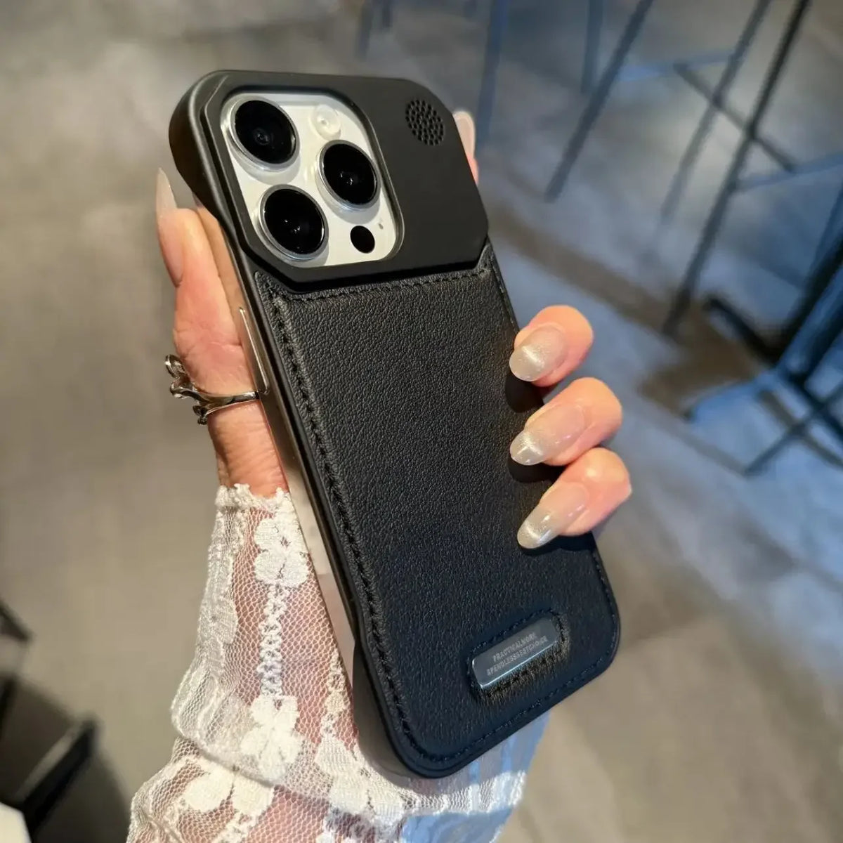 Business Aromatherapy Leather Case for iPhone 17