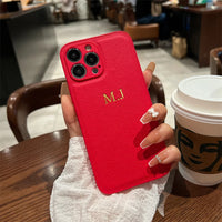 Personalized Custom Name Leather Case for iPhone 15 Pro & iPhone 15 Pro Max
