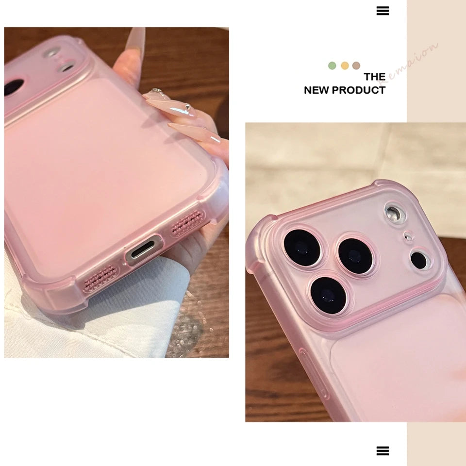 Cute Matte Clear Shockproof Case for iPhone 17 & 17 Pro Max