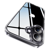 Crystal Clear Lens Protection Case for iPhone 16 Plus