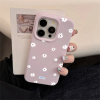 Cute Daisy Flower Silicone Case for iPhone 17