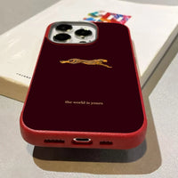 Fashion Leopard Litchi Texture Business Case for iPhone 16 Pro & iPhone 16 Pro Max