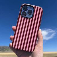 Luxury Striped Double-Layer Case for iPhone 16 Pro & 16 Pro Max