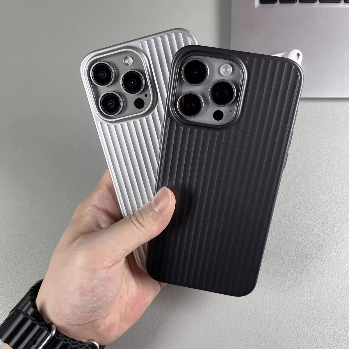 Luxury Bend Wave Anti-Drop Case for iPhone 15 Pro & iPhone 15 Pro Max