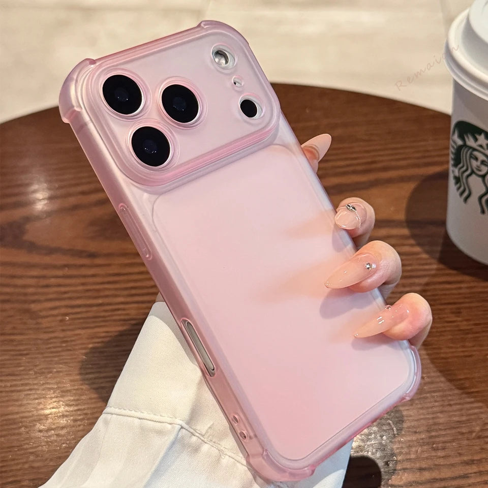 Cute Matte Clear Shockproof Case for iPhone 17 & 17 Pro Max