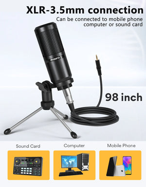 Maono PM360TR 3.5mm Condenser Microphone for PC, Laptop, Phone, Podcast & Gaming image 2