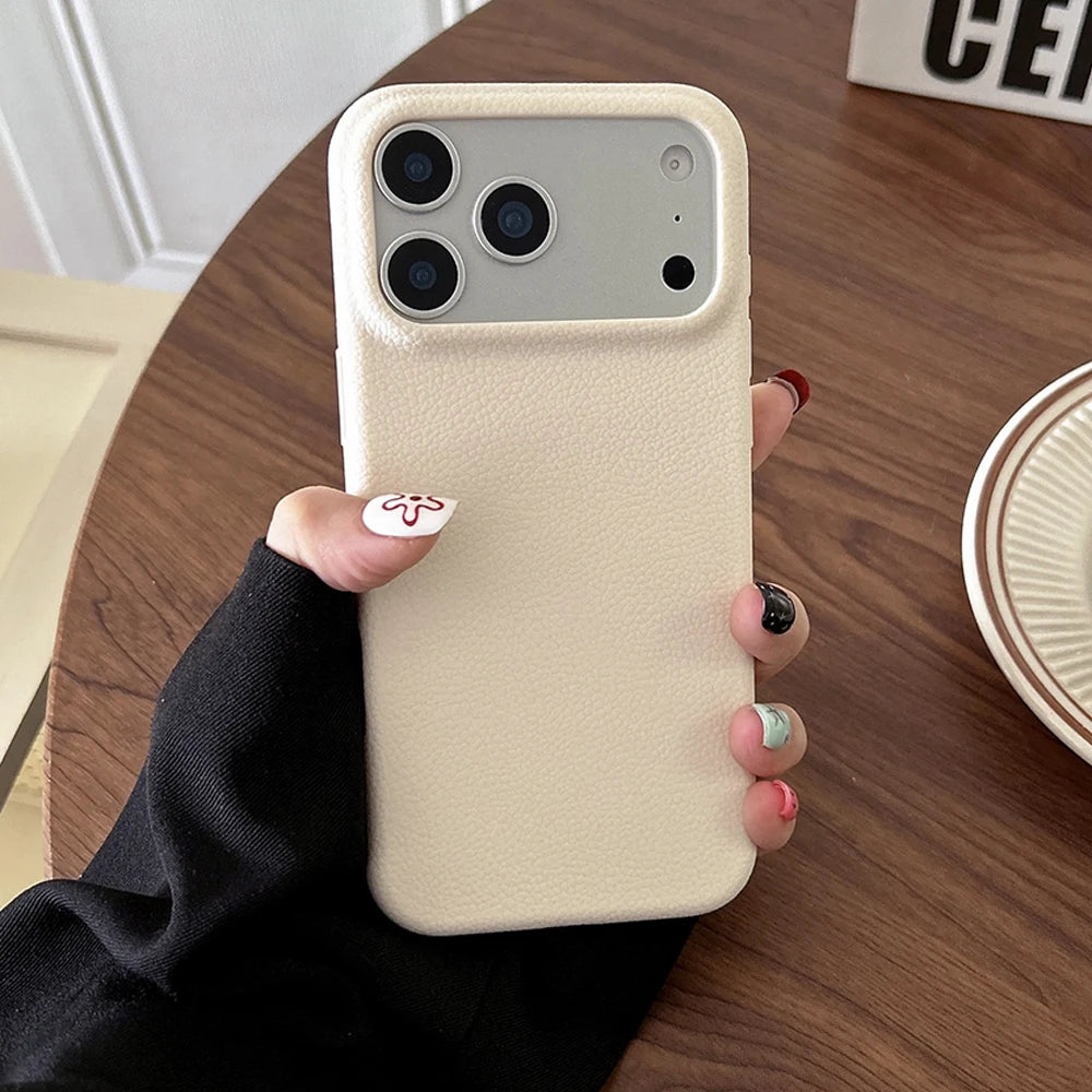 Luxury Leather Texture Shockproof Case for iPhone 17 & 17 Pro Max