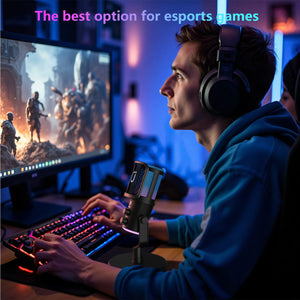 USB/XLR Dynamic Microphone with RGB Light for Podcast, Gaming, Streaming & PC Recording image 5