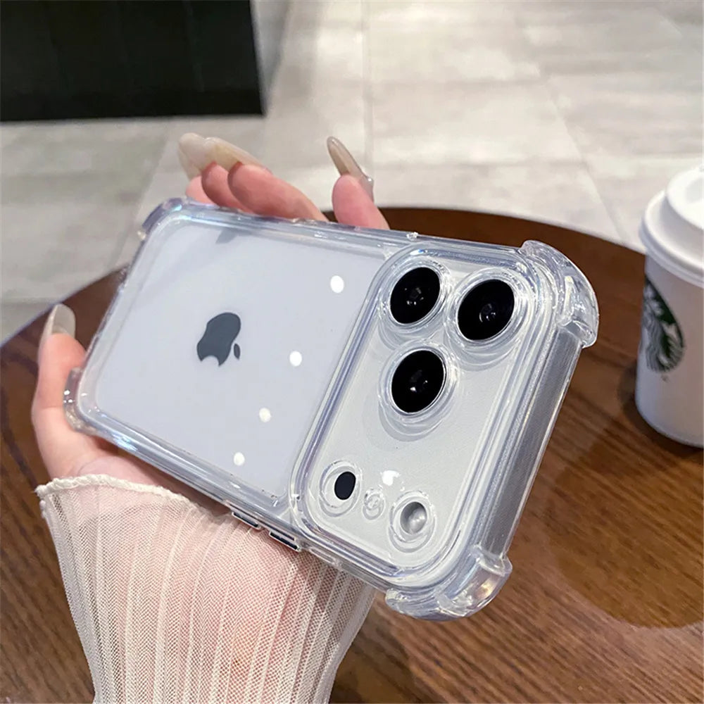 Luxury Clear Shockproof Case for iPhone 17 & 17 Pro Max