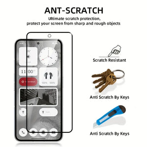 4-Pack Full Coverage Tempered Glass Screen Protector for Nothing Phone 1, 2, 2a & 3a Pro HD Scratch Resistant image 2