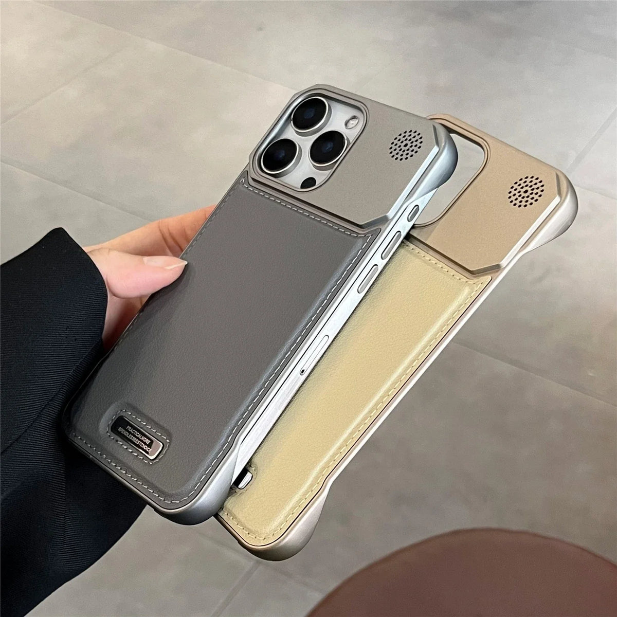 Business Aromatherapy Leather Case for iPhone 17