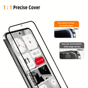 4-Pack Full Coverage Tempered Glass Screen Protector for Nothing Phone 1, 2, 2a & 3a Pro HD Scratch Resistant image 3