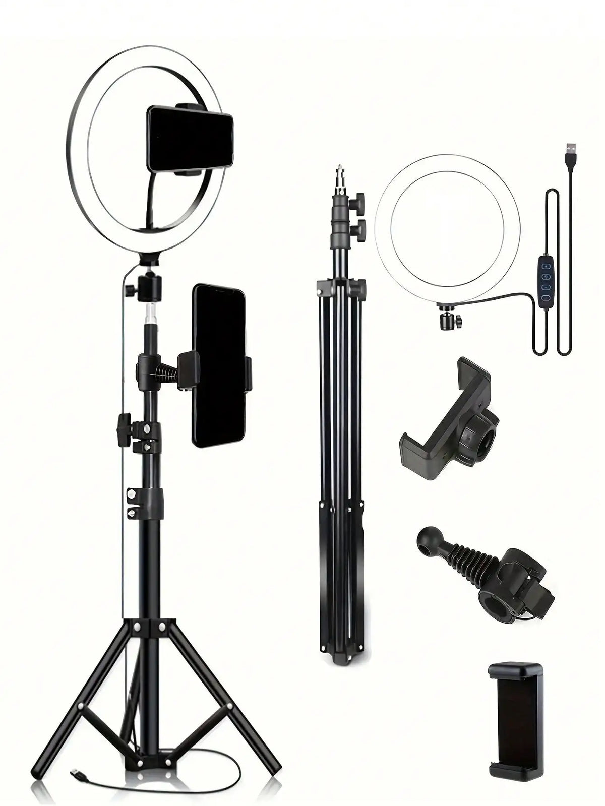 110cm Tripod Stand with 10-Inch Ring Light & Phone Holder