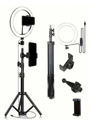 110cm Tripod Stand with 10-Inch Ring Light & Phone Holder image 1