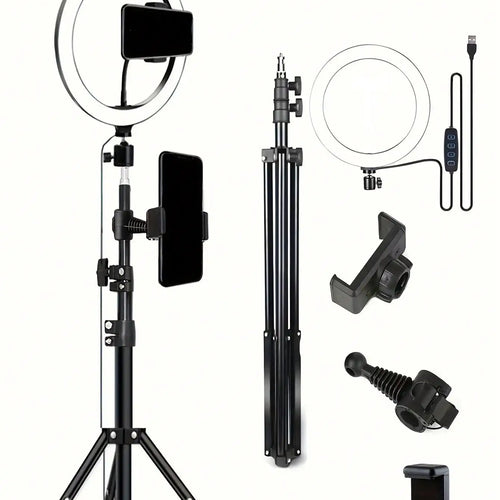 110cm Tripod Stand with 10-Inch Ring Light & Phone Holder