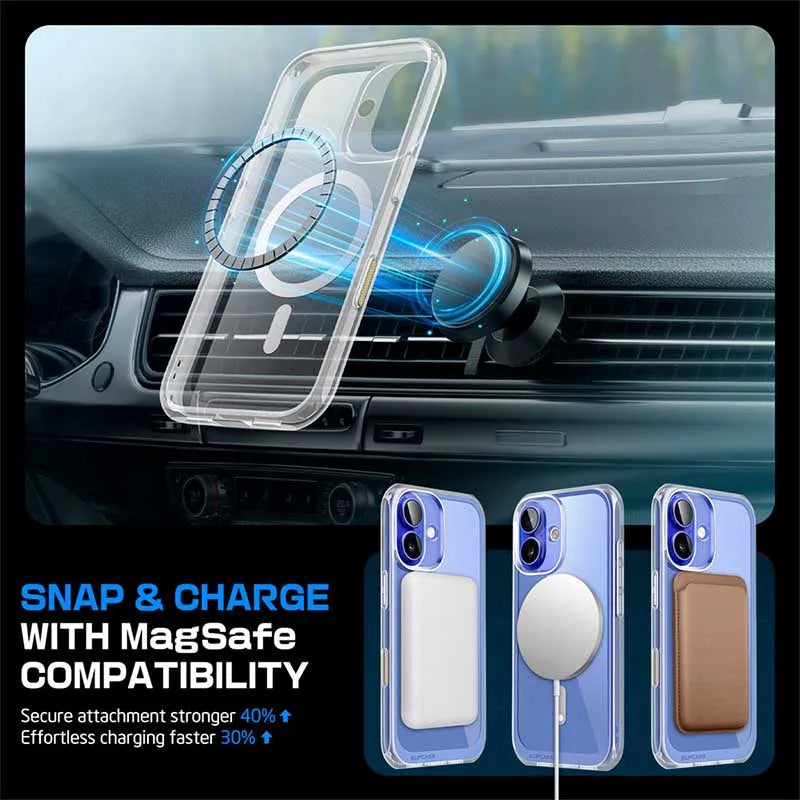 SUPCASE UB Mag Slim Clear Shockproof Magnetic Case for iPhone 16 Plus