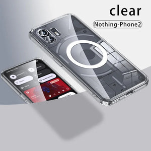 Nothing Phone 2 Translucent Shockproof Armor Case – Magnetic Wireless Charging TPU & Hard PC Cover image 4