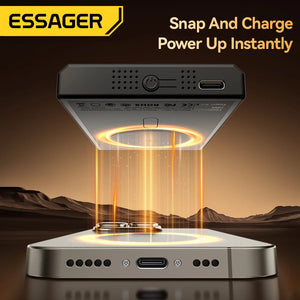 Essager 10000mAh Magnetic Wireless Power Bank 20W Fast Charging with LED Display image 3