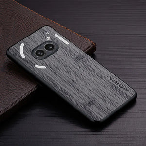 Nothing Phone 2a Bamboo Wood Pattern Leather Case – Luxury Shockproof Protective Cover image 3