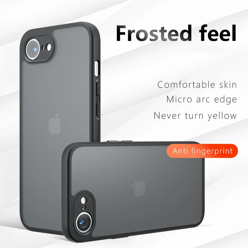 Matte Transparent Shockproof Case for iPhone 16e