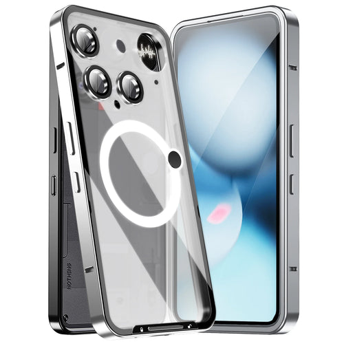 Nothing Phone (3) Luxury Magnetic Metal & Acrylic Case – MagSafe Compatible Shockproof Protective Cover