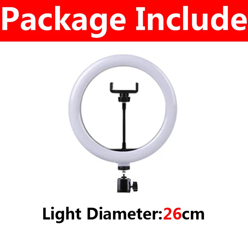 10 Inch LED Ring Light with Phone Holder – Selfie & Video Lighting Lamp