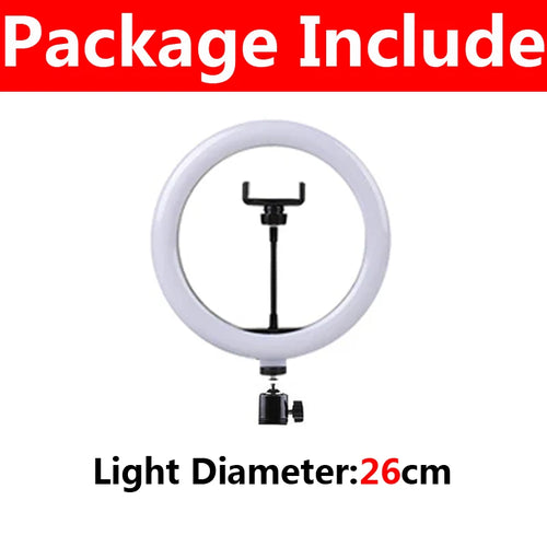 10 Inch LED Ring Light with Phone Holder – Selfie & Video Lighting Lamp