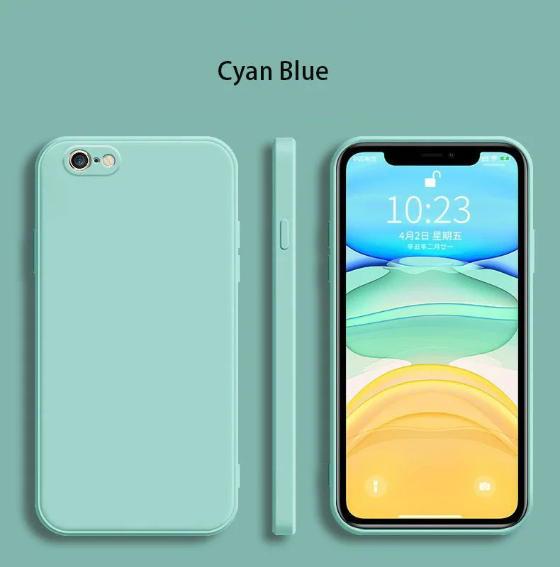 Luxury Matte Silicone Case with Camera Protection for iPhone 16e