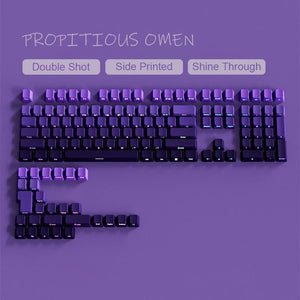 135-Key OEM PBT RGB Keycaps – Gradient Purple for MX Switches image 2
