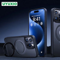Ultra Slim Magnetic Ring Stand Matte Case for iPhone 15 Pro & iPhone 15 Pro Max