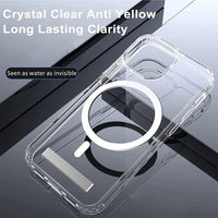 Clear Magnetic Kickstand Case for iPhone 15 Pro & iPhone 15 Pro Max