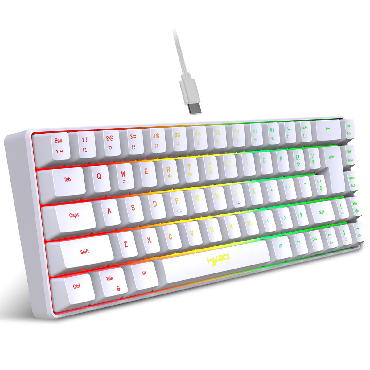 60% Key RGB Wired Keyboard – Compact Gaming & Office
