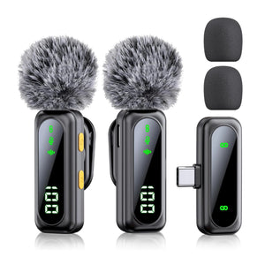 Professional Wireless Lavalier Microphone with LED Power Display for Recording & Live Streaming image 4
