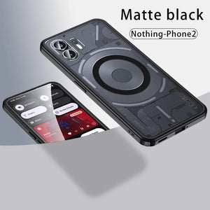Nothing Phone 2 Translucent Shockproof Armor Case – Magnetic Wireless Charging TPU & Hard PC Cover image 3