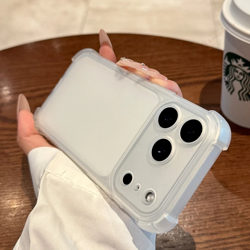 Cute Matte Clear Shockproof Case for iPhone 17 & 17 Pro Max