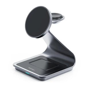 Bonola 3-in-1 Magnetic Wireless Charging Station for iPhone, Apple Watch & AirPods image 3